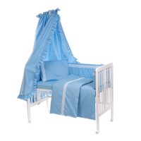 Beebi voodipesukomplekt pitsiga 6-osaline, sinine