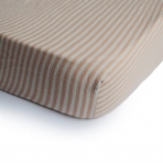 Mushie väike voodilina musliin 100x40 cm Natural Stripe