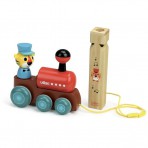 Vilac puidust järelveetav mänguasi Rong + rongivile